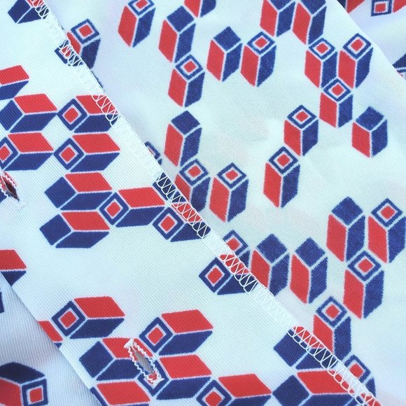 Vintage 70s Polyester Knit Shirt NWT S M Oversize Collar Lee - Picture 12 of 12